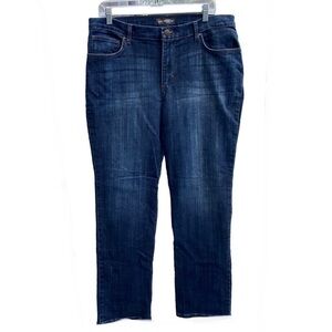 Lee Mid rise relaxed fit straight fit denim jeans womens 16 long